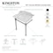 Kingston Brass 30 Carrara Marble Console Sink with Stainless Steel Legs, Marble WhitePolished Chrome LMS30MSQ1 - alternate 3